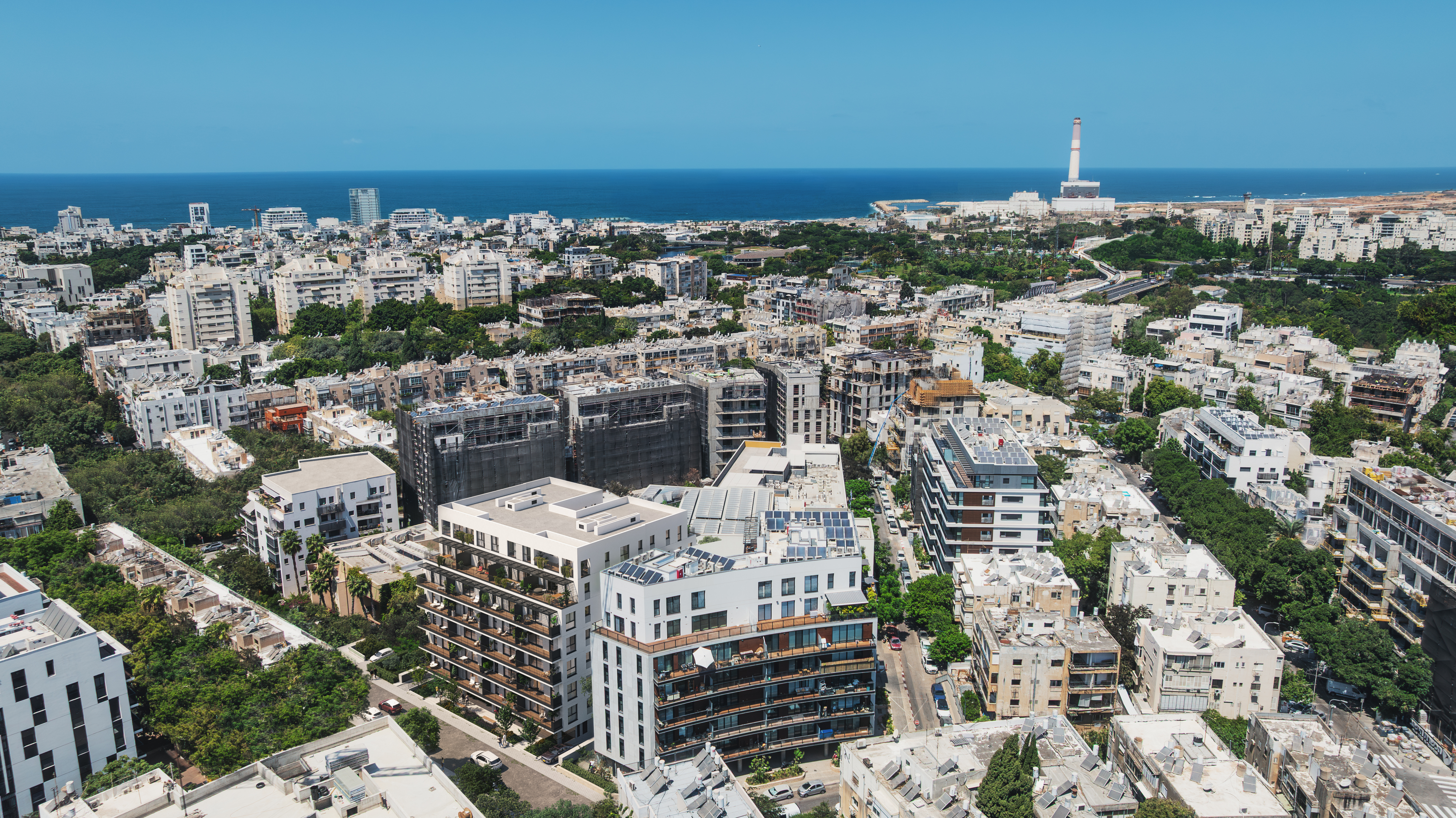 נוף אווירי של השכונה